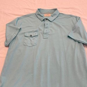 Men’s pullover golf shirt size large linksoul teal color